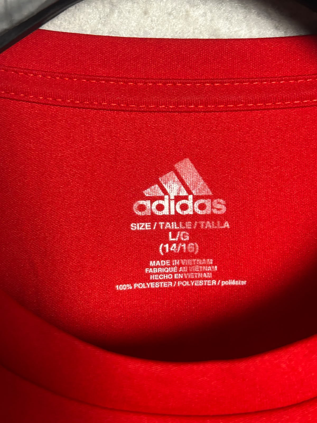 Adidas Big Logo Red Round Neck - Large