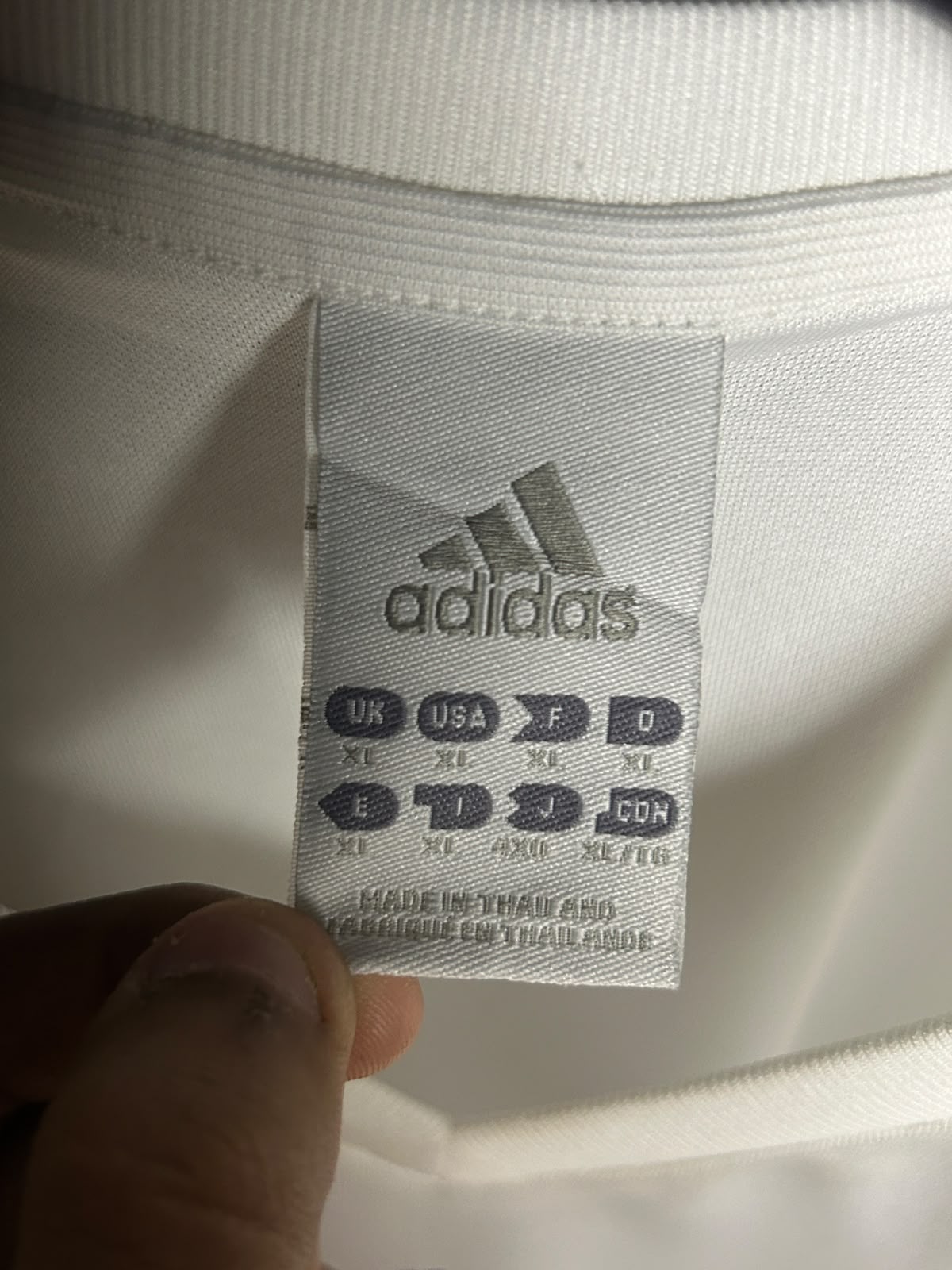 Adidas White V Neck - XL