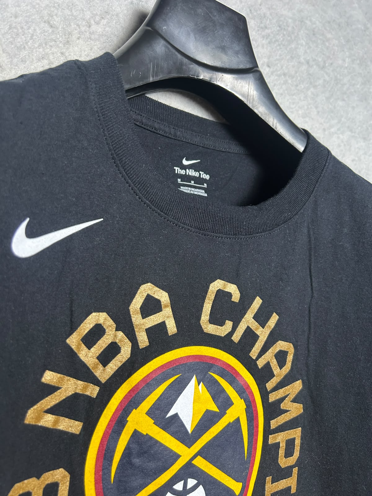 The Nike Tee Big Logo Black Round Neck - Medium