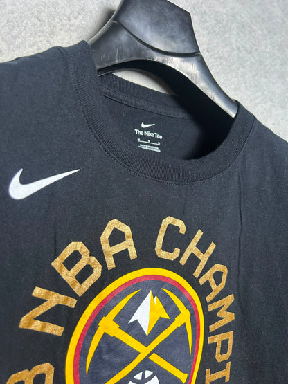 The Nike Tee Big Logo Black Round Neck - Medium