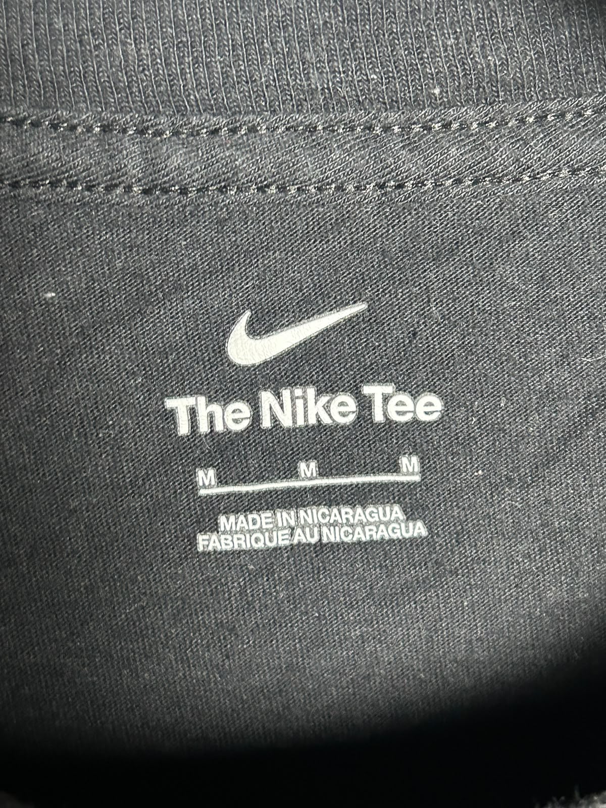 The Nike Tee Big Logo Black Round Neck - Medium