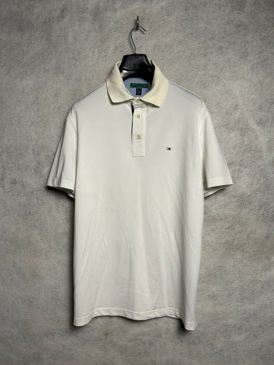 Tommy Hilfiger Golf White Polo - Large