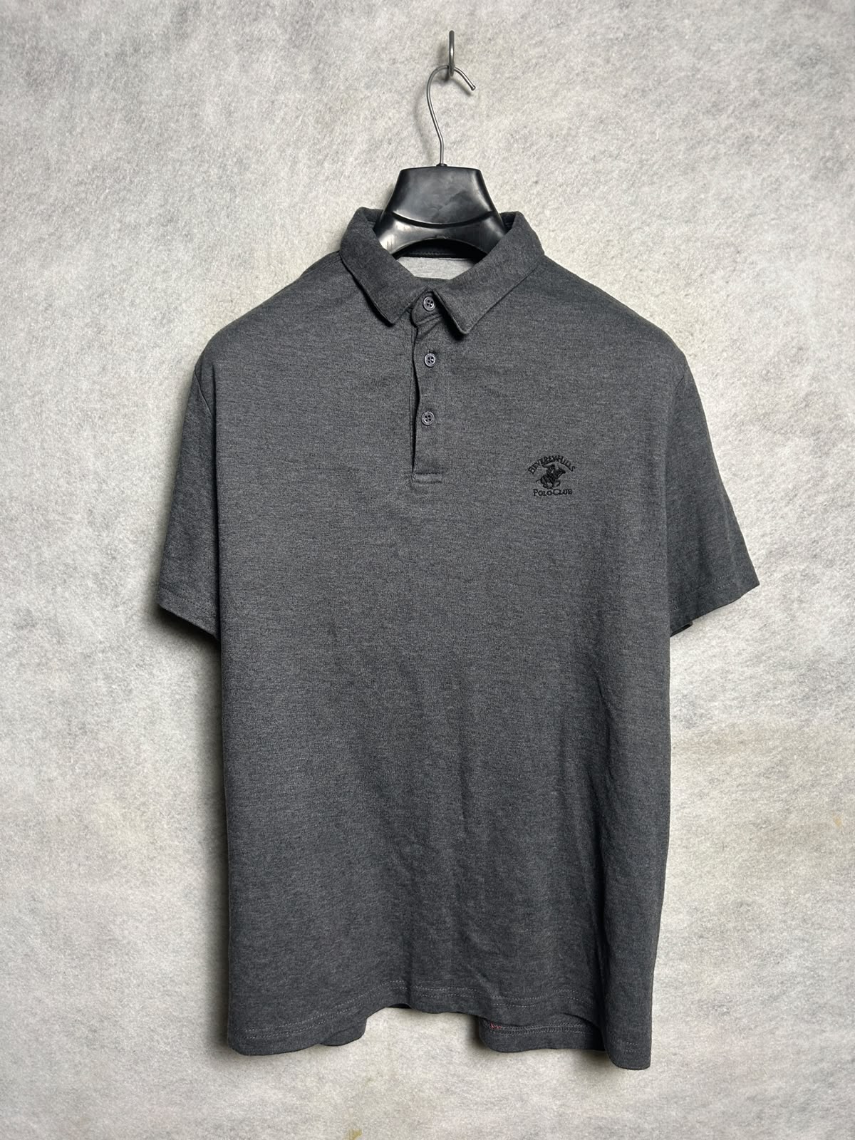 Bevery Hills Grey Cotton Polo - Medium