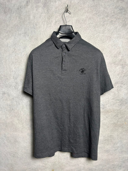 Bevery Hills Grey Cotton Polo - Medium