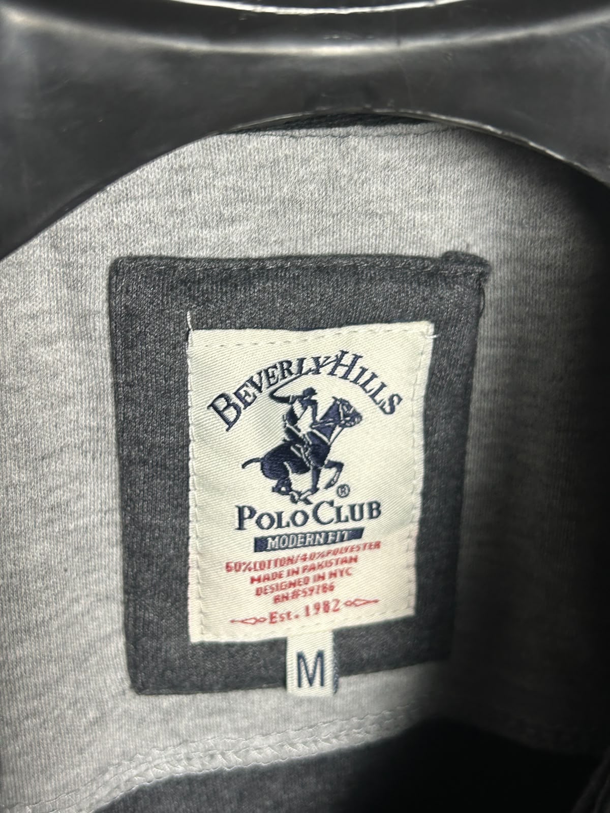 Bevery Hills Grey Cotton Polo - Medium