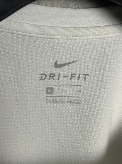 Nike Dri Fit White Round Neck - XL