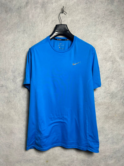 Nike Dri Fit Blue Round Neck - Large