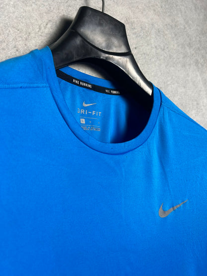 Nike Dri Fit Blue Round Neck - Large