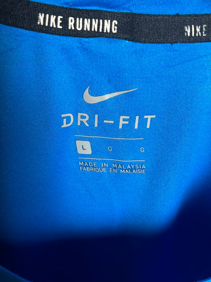 Nike Dri Fit Blue Round Neck - Large