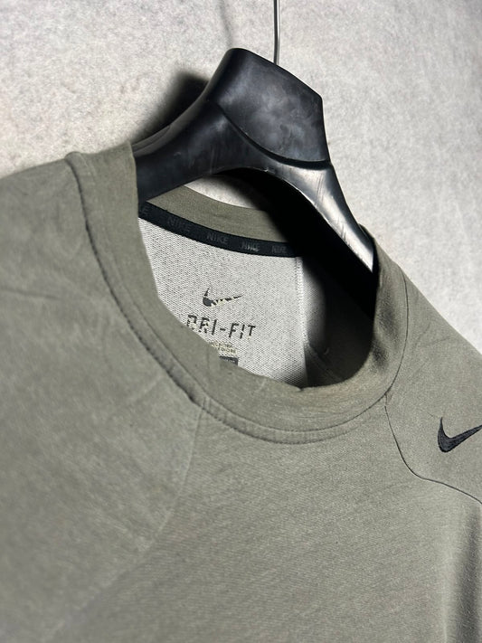 Nike Dri Fit Grey Full Sleeves Round Neck - XL
