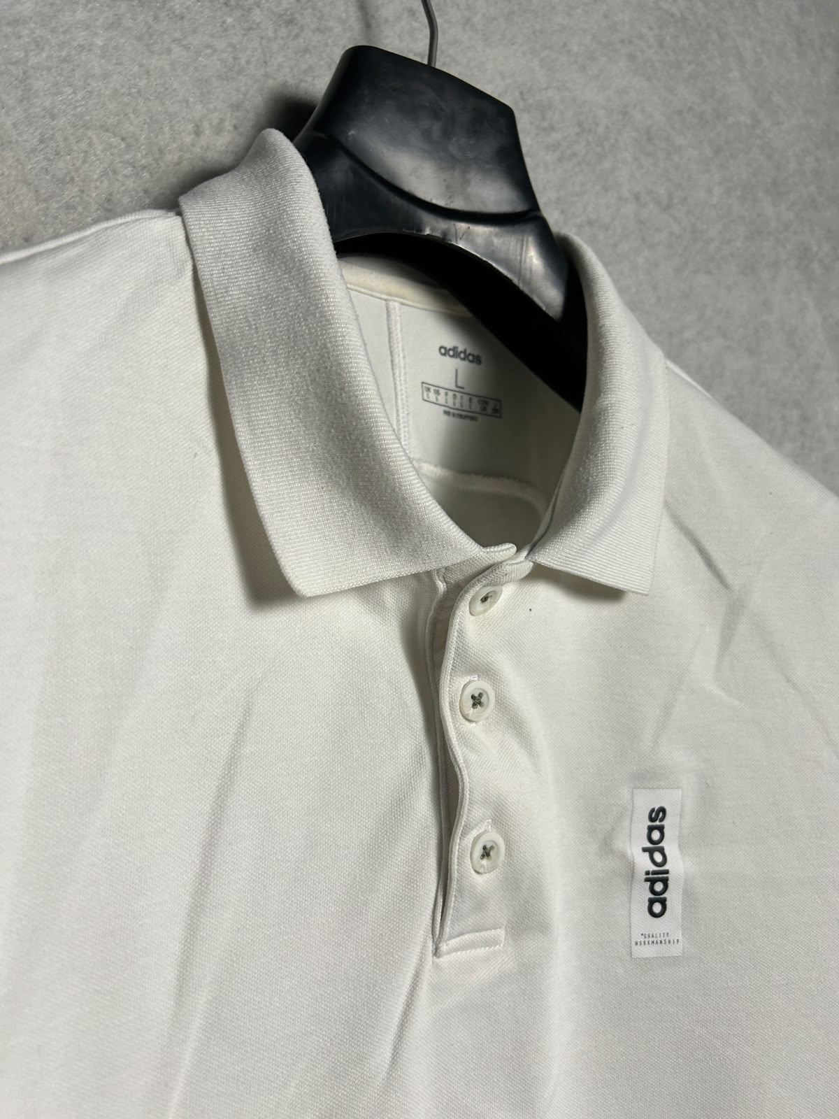 Adidas White Polo - Large