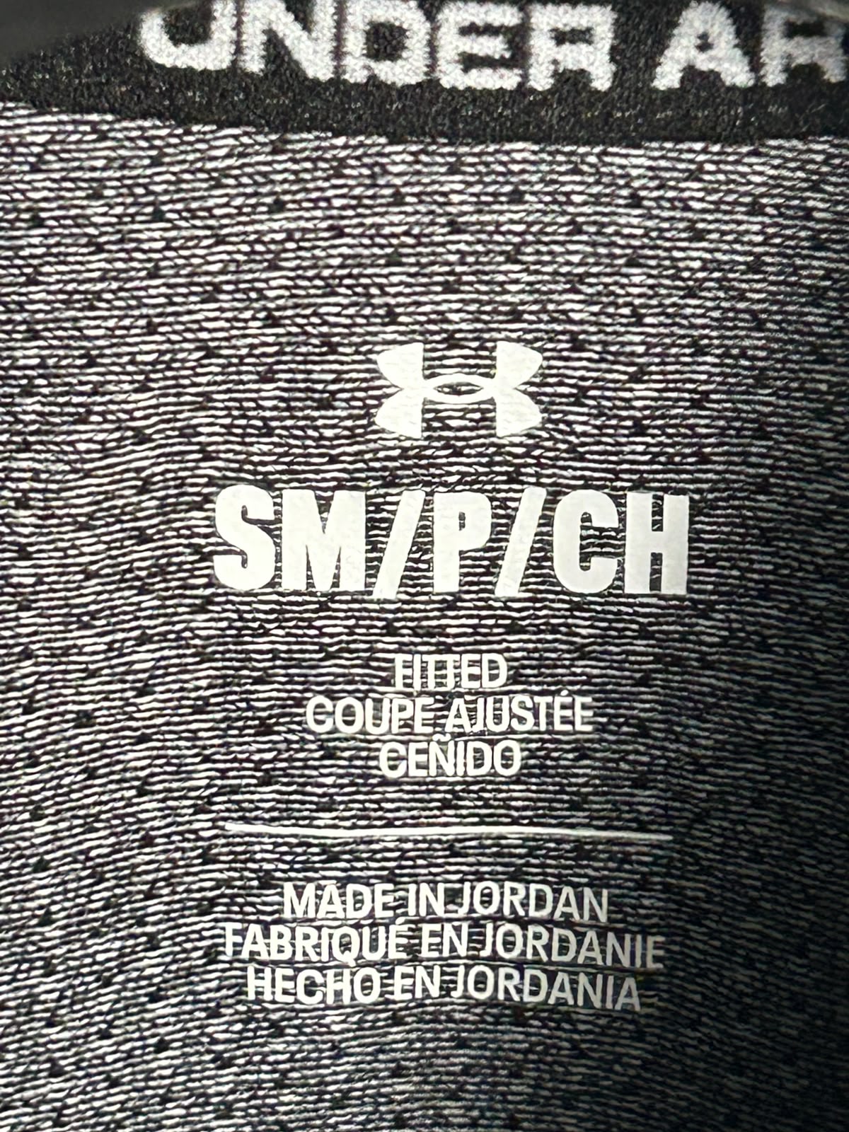 Under Armour Grey Half Zip Full Sleeves High Round Neck - Small