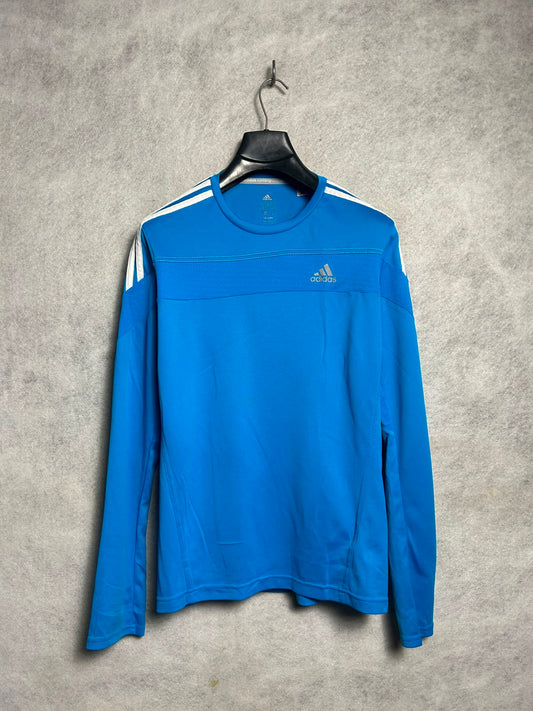 Adidas Climalite Blue Round Neck Full Sleeves - Medium