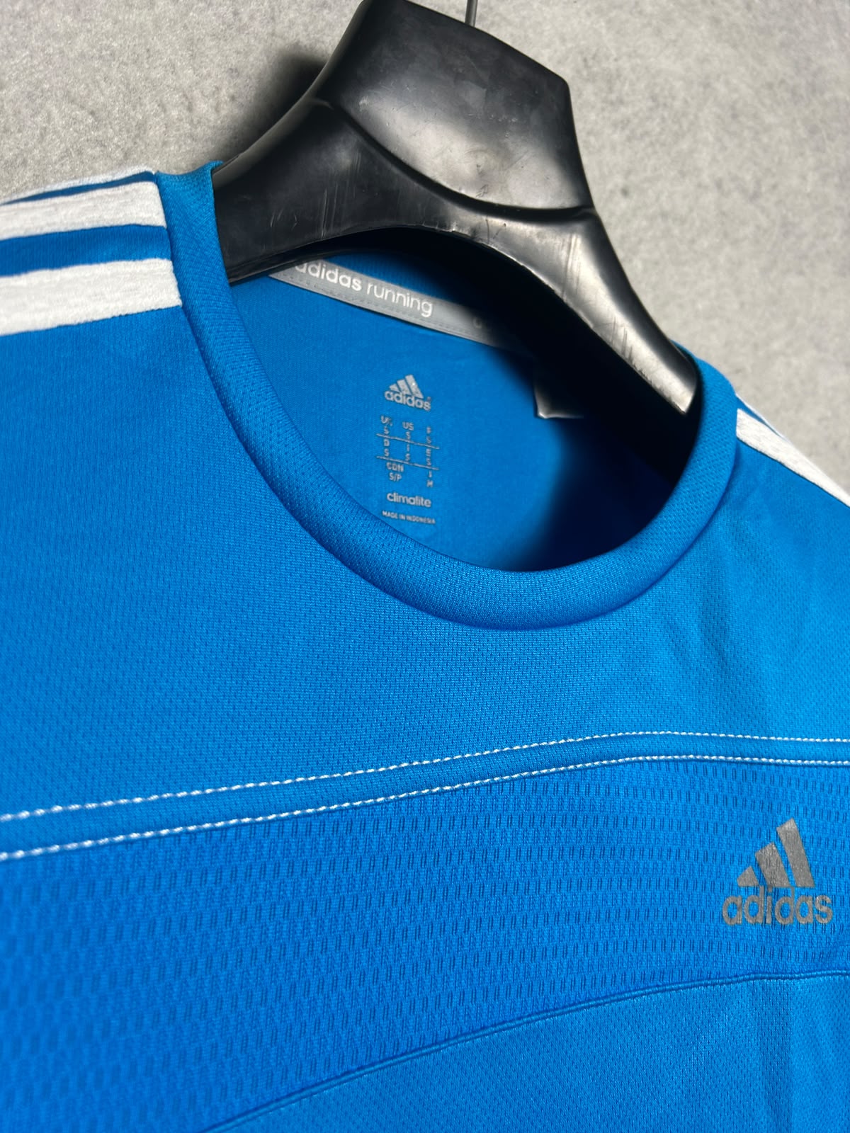 Adidas Climalite Blue Round Neck Full Sleeves - Medium