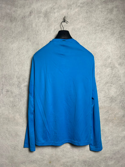 Adidas Climalite Blue Round Neck Full Sleeves - Medium
