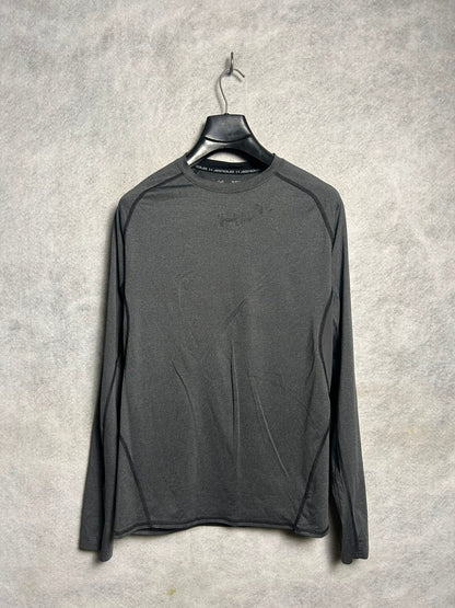 Under Armour Heat Gear Grey Round Neck Full Sleeves - XL