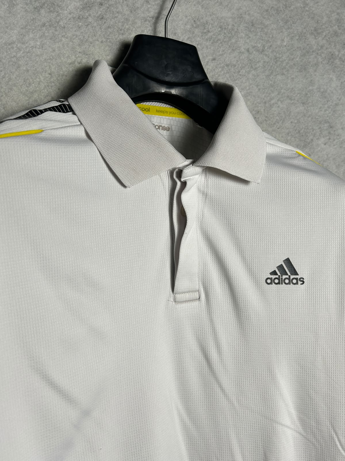 Adidas Climacool White Polo - Large