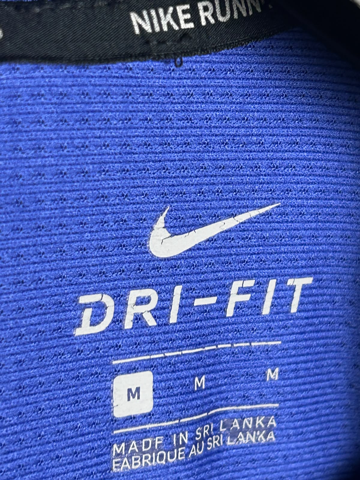 Nike Dri Fit Blue Full Sleeves Round Neck - Medium