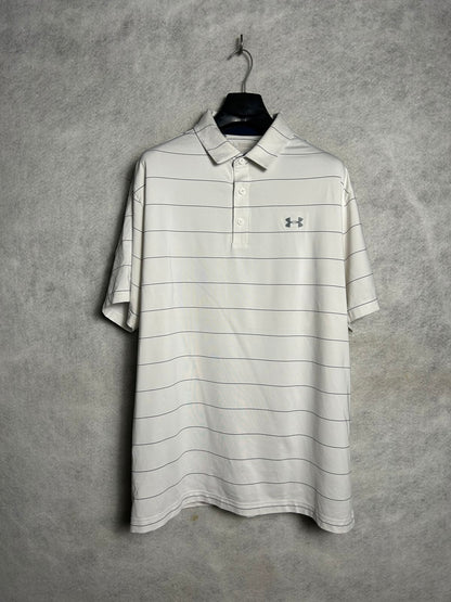 Under Armour White Polo - 2XL