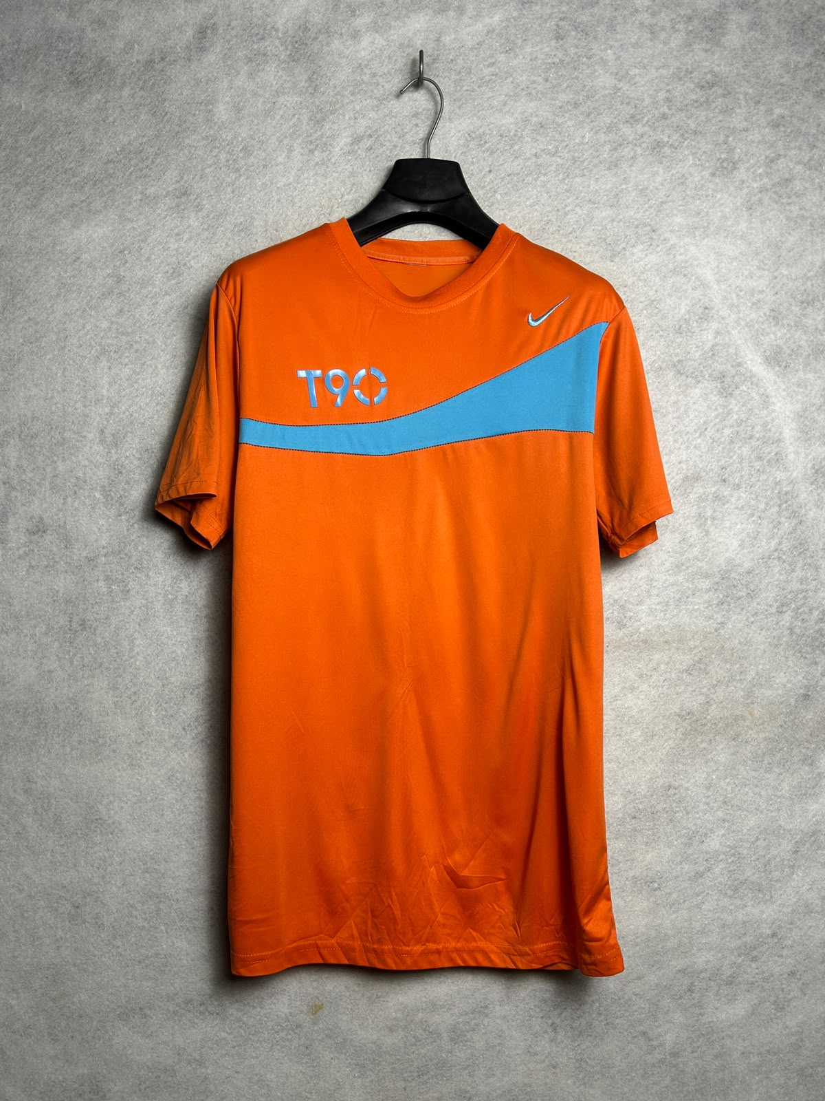 Nike Big Logo T90 Orange Round Neck - Medium