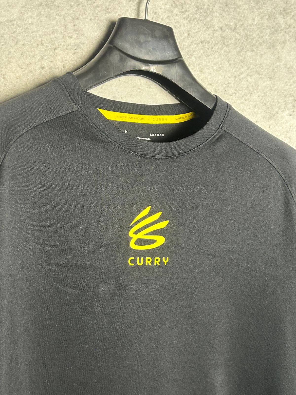 Under Armour Currv Logo Black Round Neck - LG