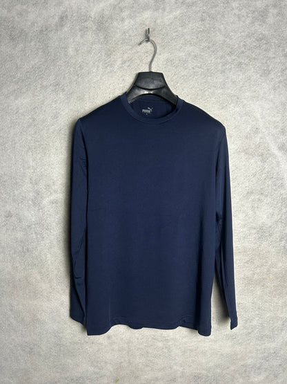 Puma Blue Round Neck Full Sleeves - Medium
