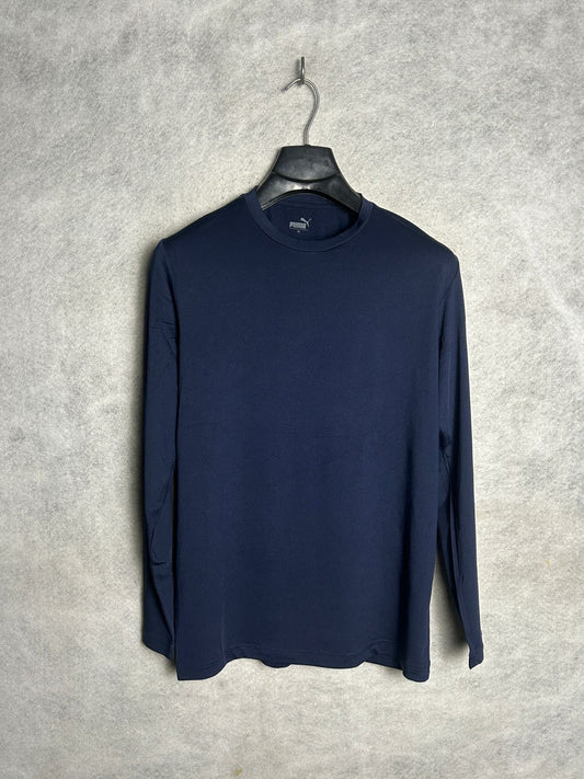 Puma Blue Round Neck Full Sleeves - Medium