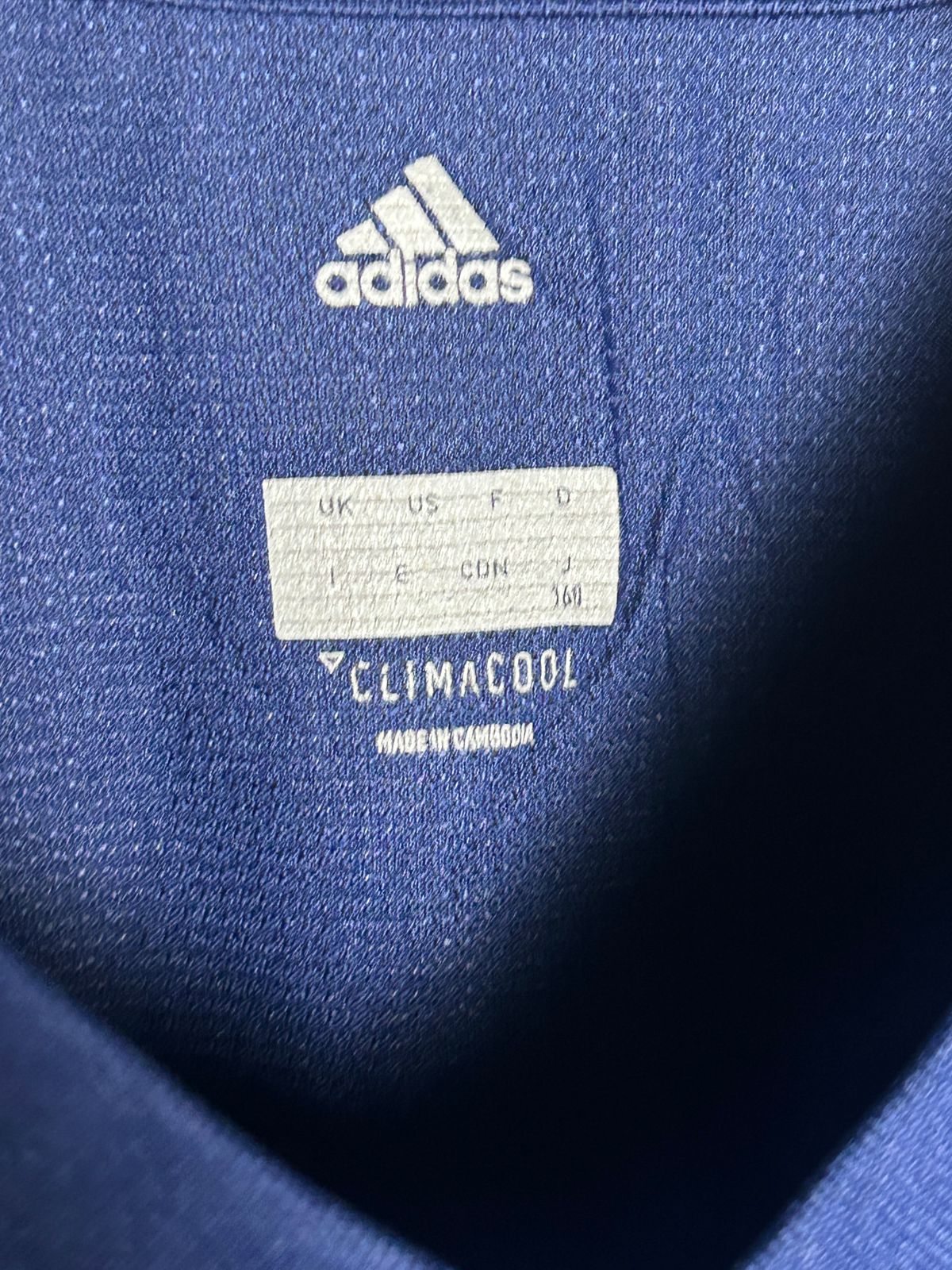 Adidas Blue Round Neck  - Small
