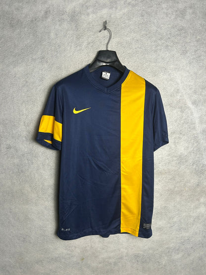 Nike Dri Fit Blue And Yellow V Neck - Medium