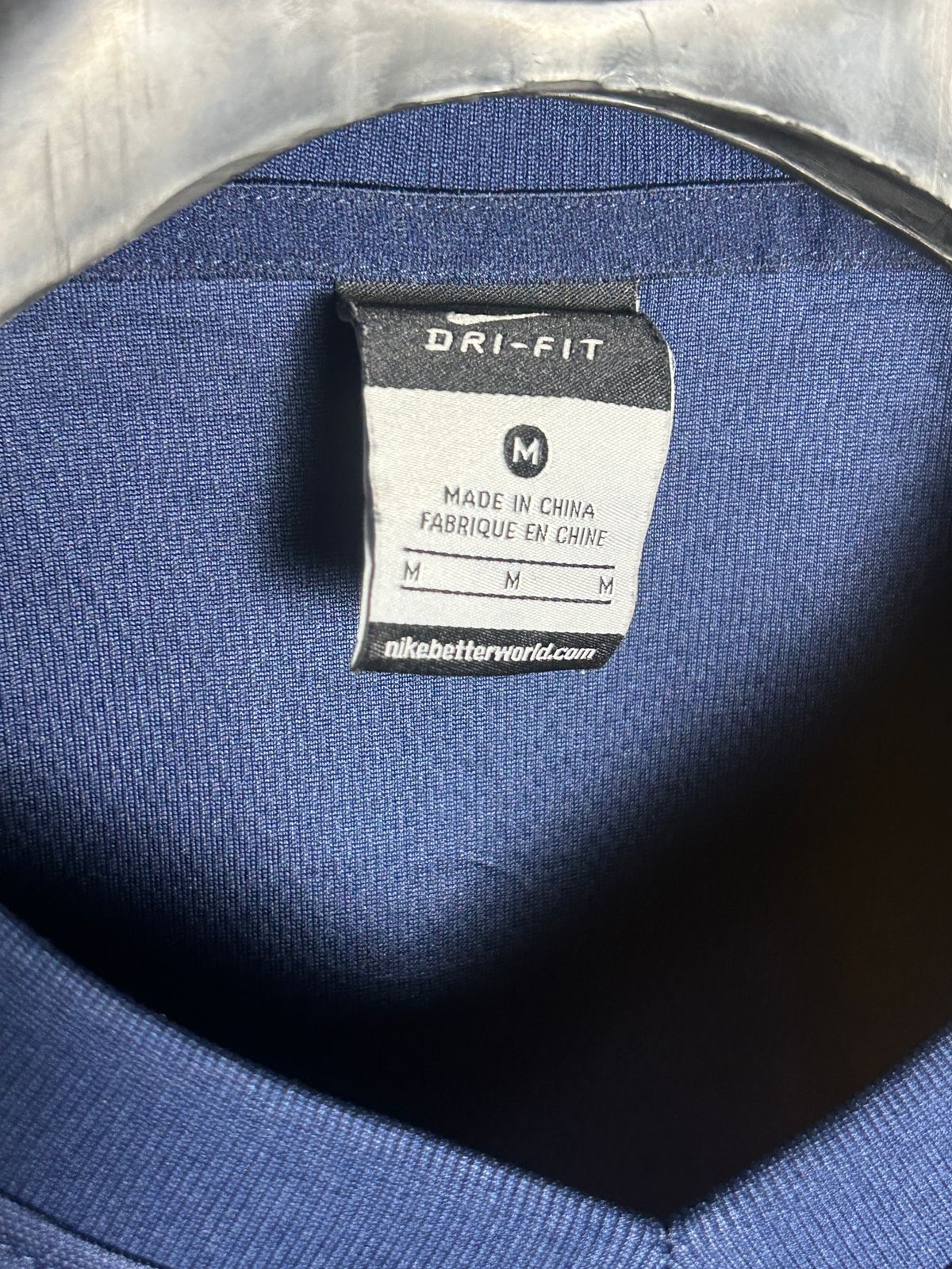 Nike Dri Fit Blue And Yellow V Neck - Medium