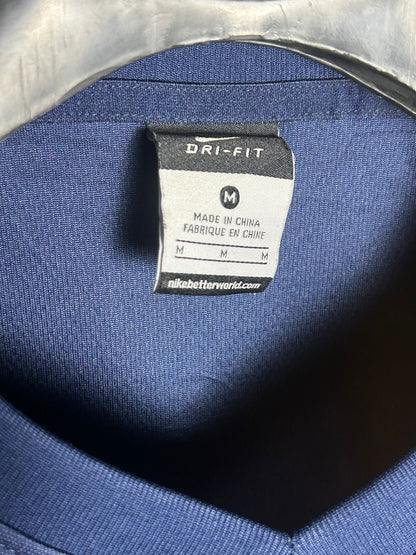 Nike Dri Fit Blue And Yellow V Neck - Medium