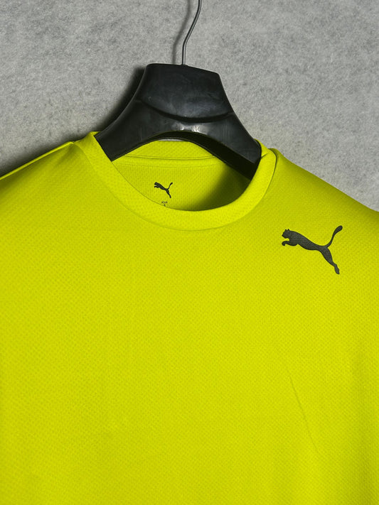 Puma Road Race Logo Neon Round Neck - Small