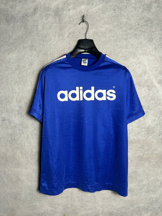 Adidas Big Logo Blue Round Neck - Large