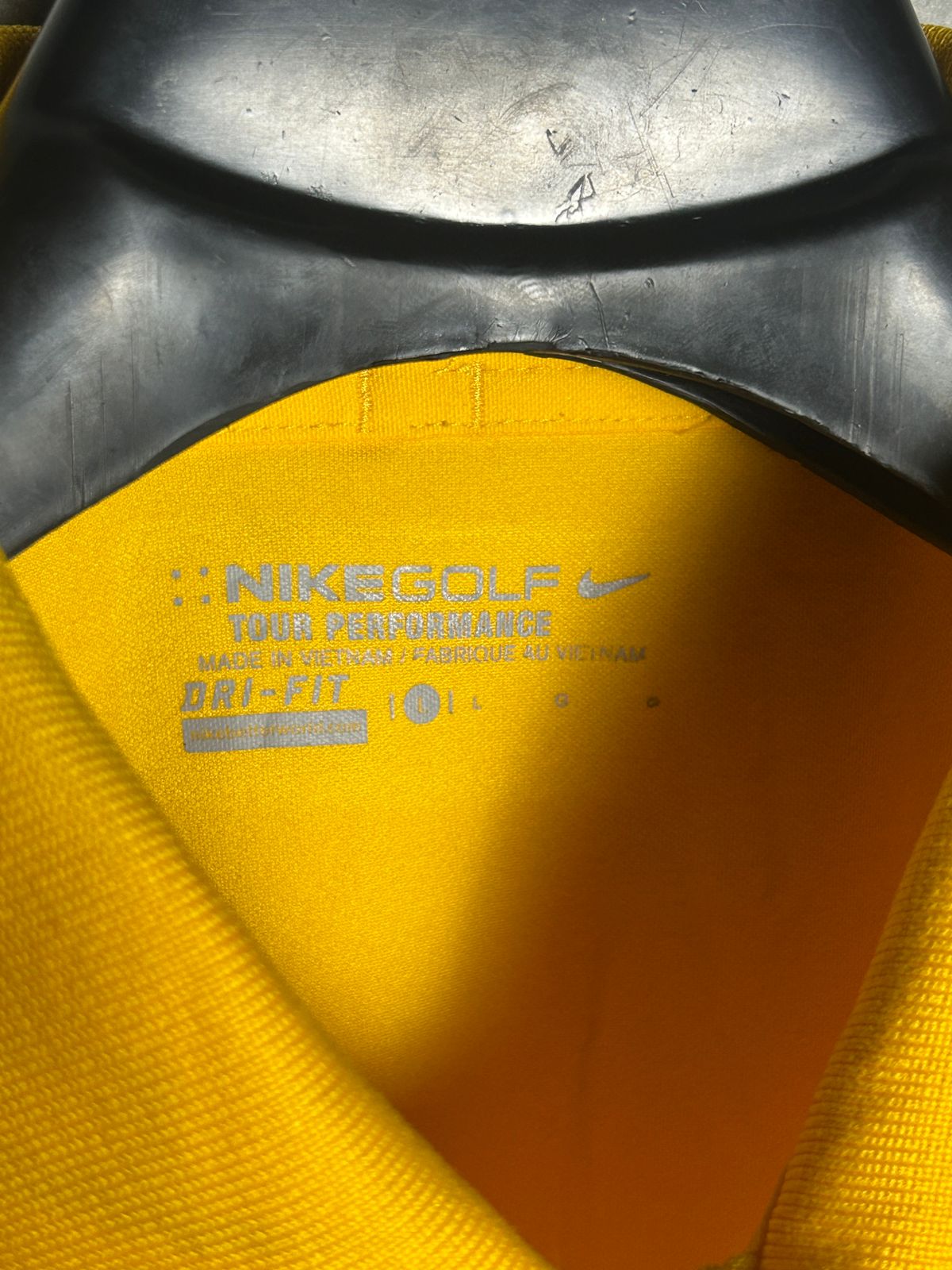 Nike Dri Fit Golf Yellow Polo - Large