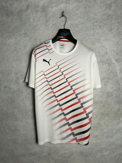 Puma Printed White Round Neck - XL