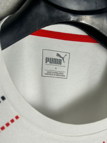 Puma Printed White Round Neck - XL