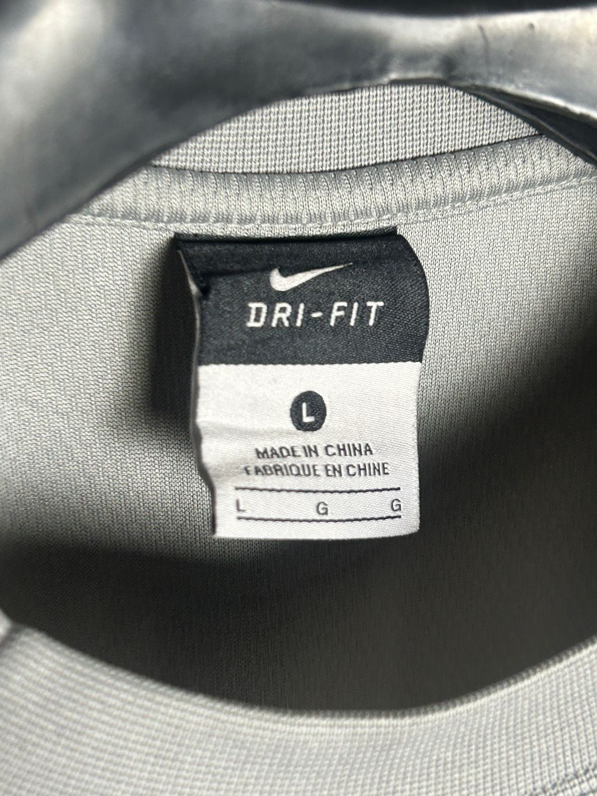Nike Dri Fit Grey Round Neck - Large