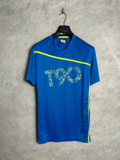 Nike Dri Fit T90 Big Logo Blue V Neck - Large