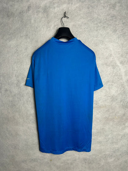 Nike Dri Fit T90 Big Logo Blue V Neck - Large