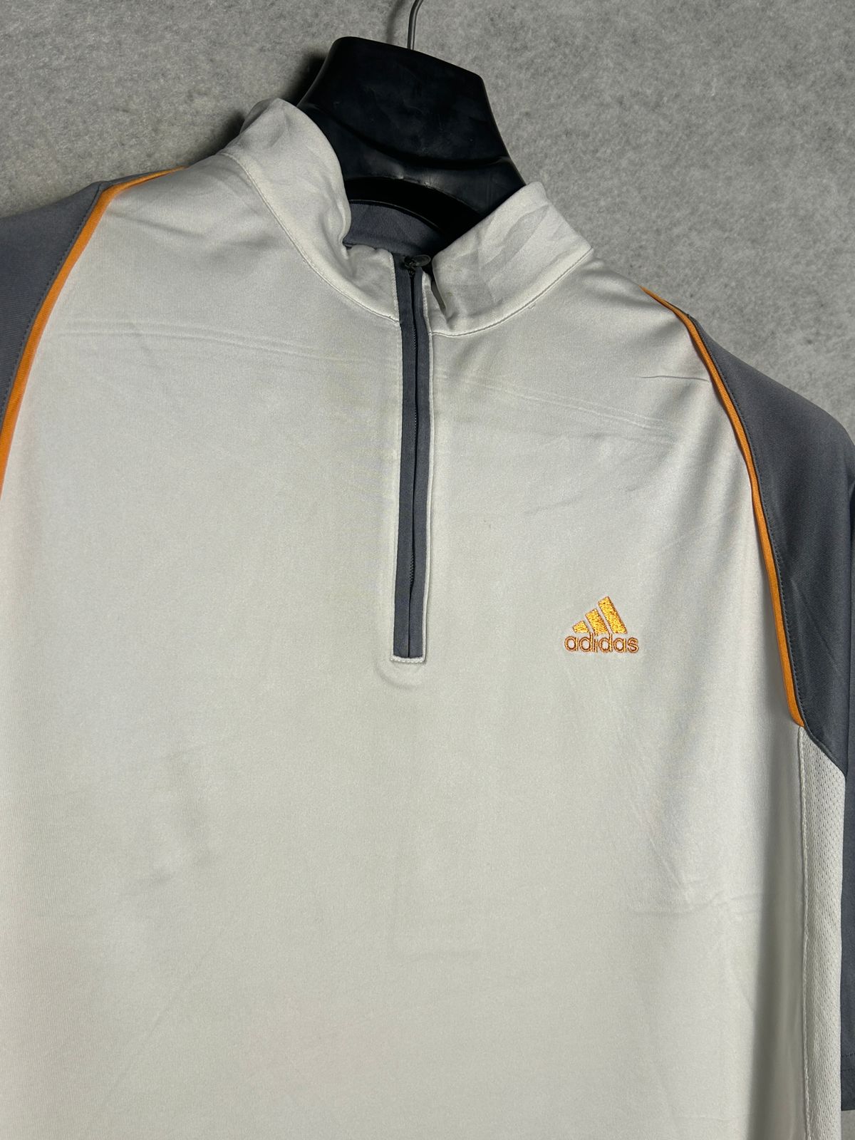 Adidas Half Zip Mock Neck White - Large