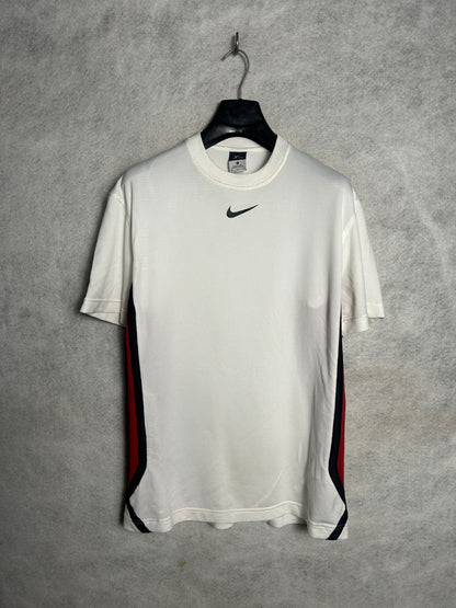 Nike Dri Fit White Round Neck - Medium