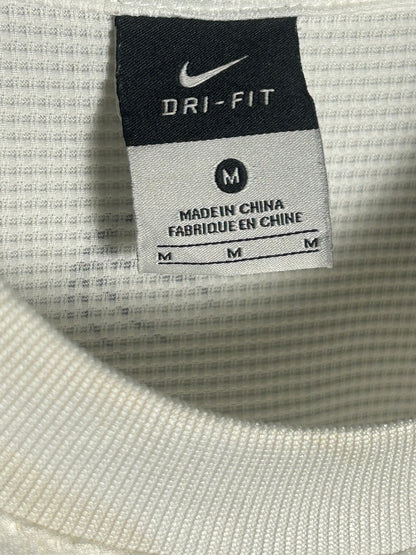 Nike Dri Fit White Round Neck - Medium