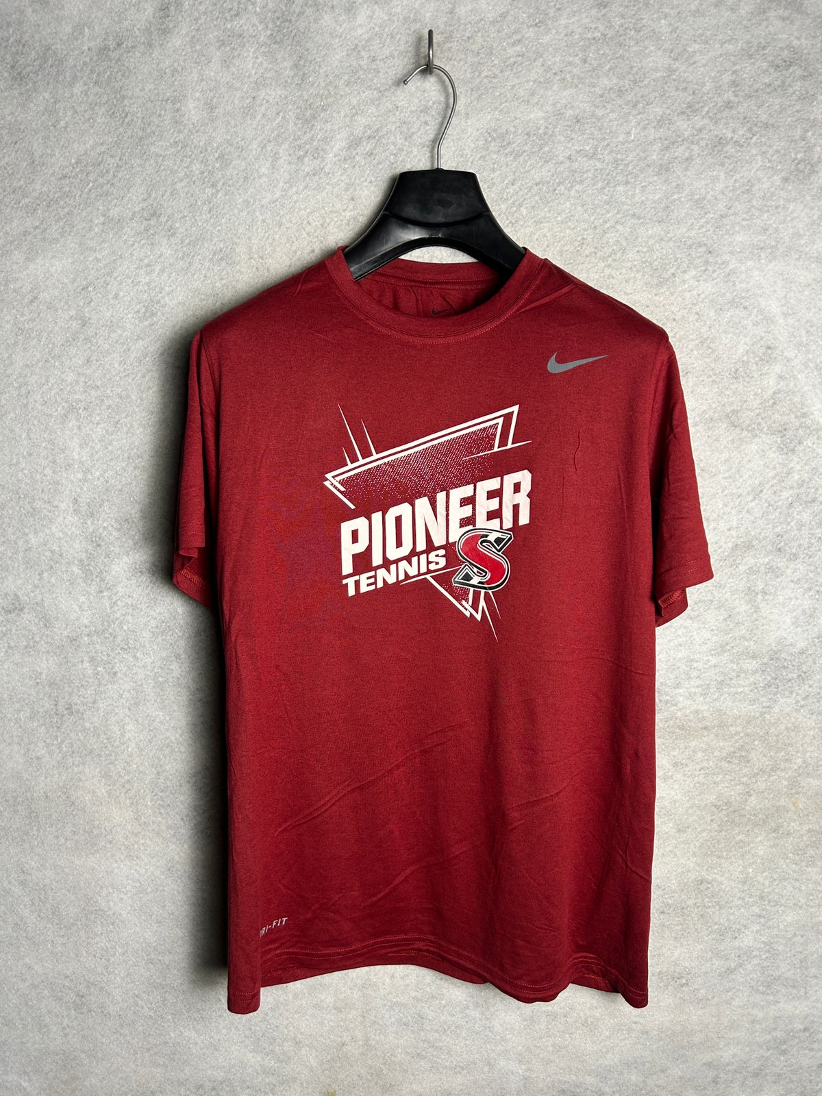 Nike Dri Fit Pioneer Red Round Neck - Medium
