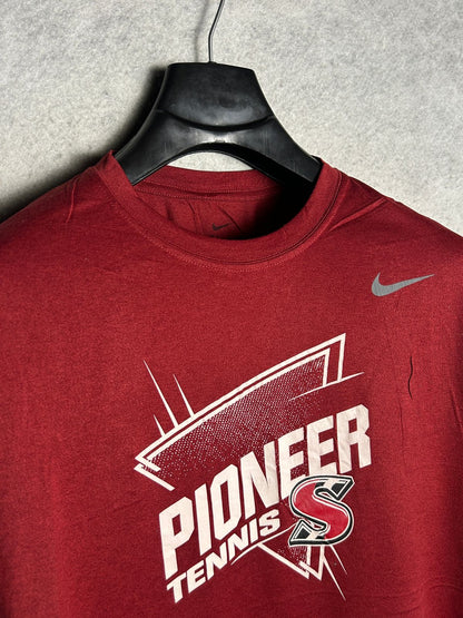 Nike Dri Fit Pioneer Red Round Neck - Medium
