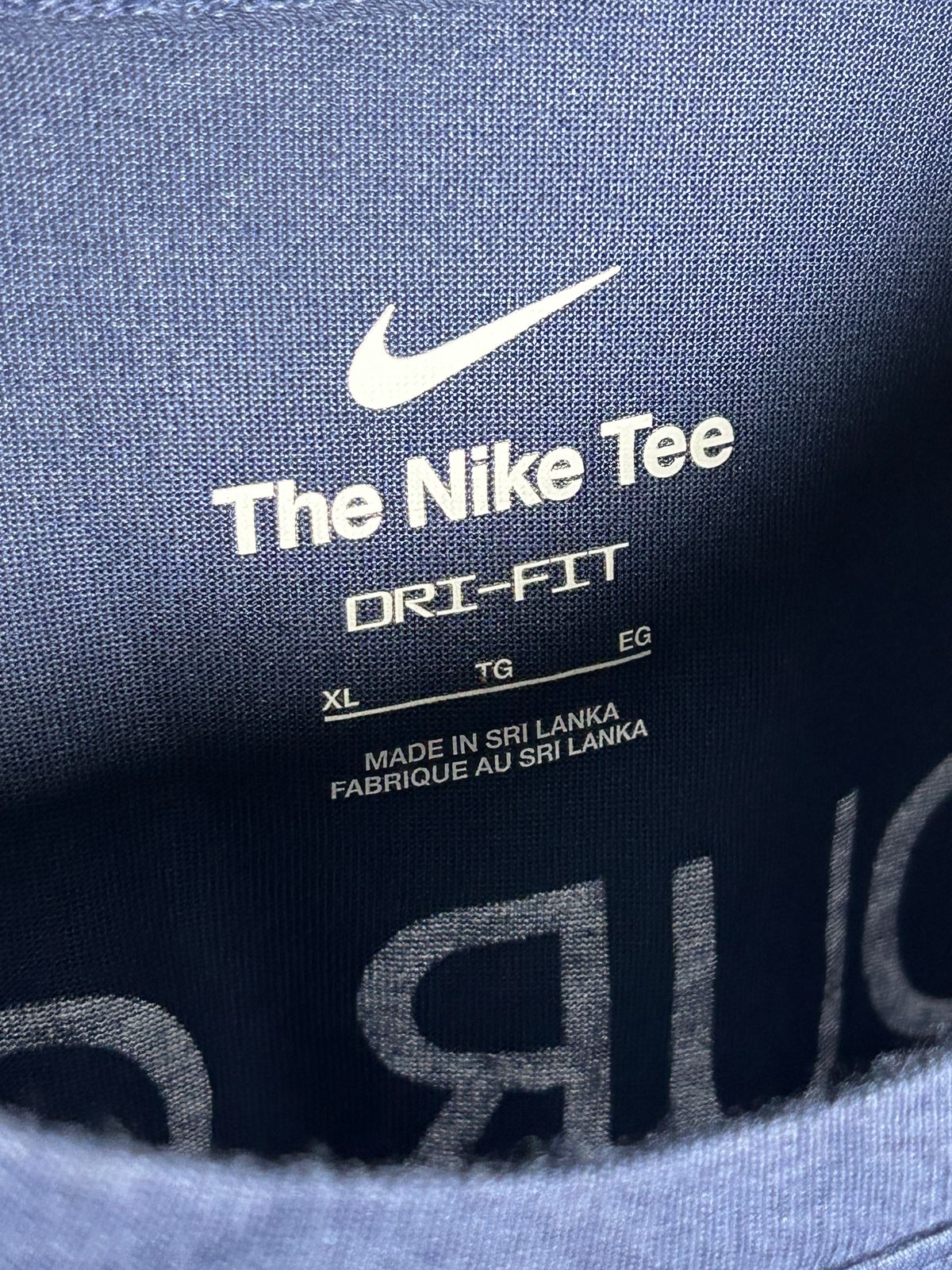 The Nike Tee Dri Fit Blue Round Neck - XL