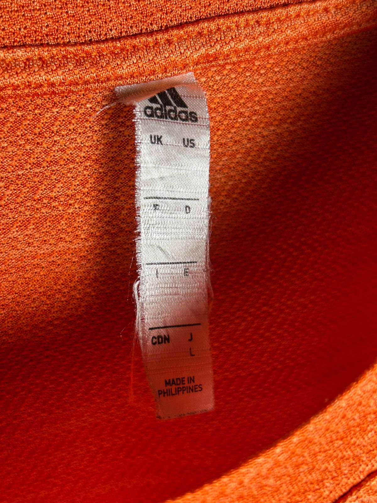 Adidas Orange Round Neck - Large