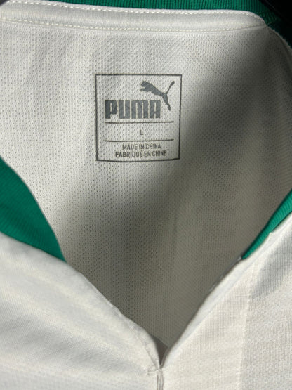 Puma 47 Big Logo White V Neck - Large