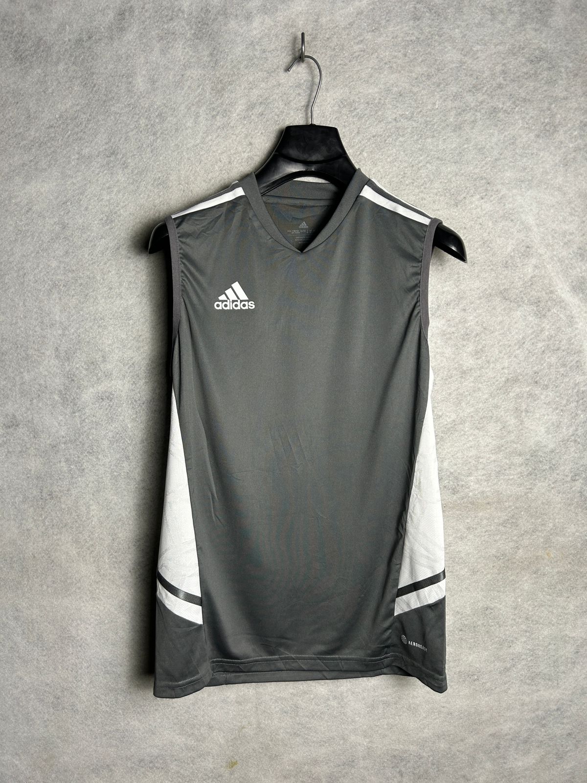 Adidas Grey V Neck - Medium