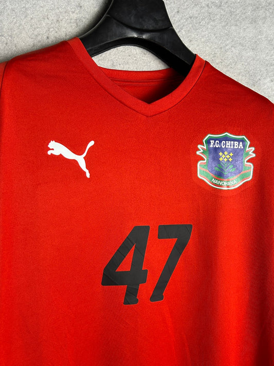 Puma 47 Big Logo Red V Neck - Large