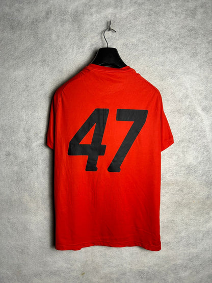 Puma 47 Big Logo Red V Neck - Large